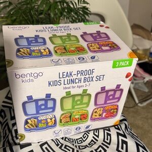 Kids Lunch Box Trio - Blue, Green, Purple